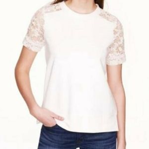 J. Crew Lace Sleeve Sweatshirt